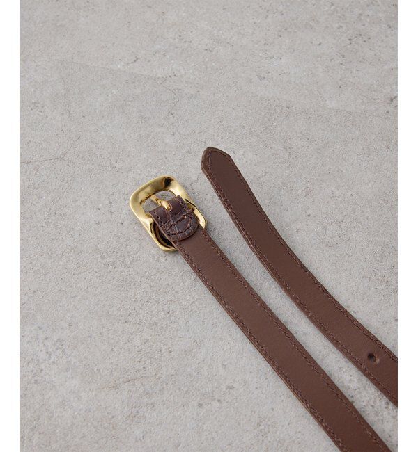 Hoaw.「【Hoaw.】型押しナローベルト」|ベルト|