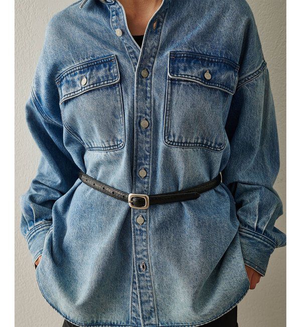 Hoaw.「【Hoaw.】型押しナローベルト」|ベルト|