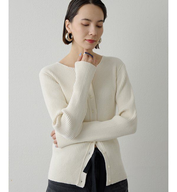  「RAW SILK リブカーディガン」|ニット・セーター|