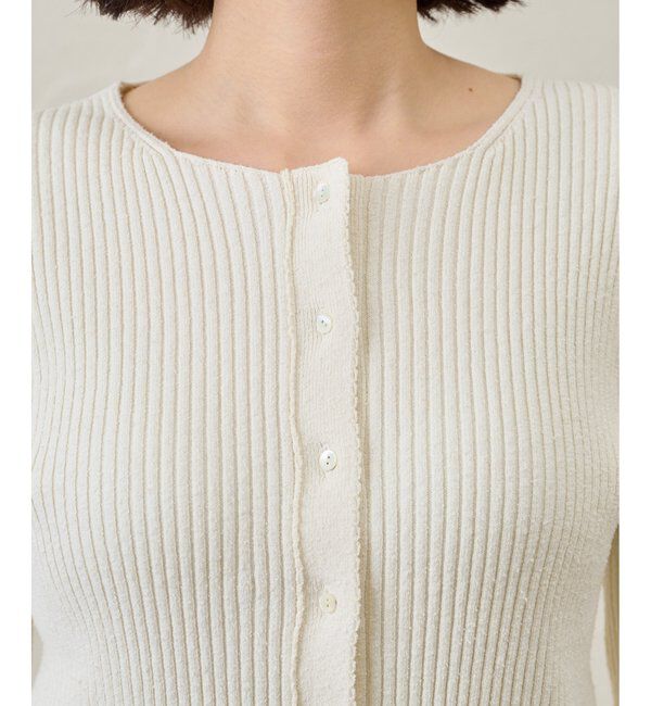  「RAW SILK リブカーディガン」|ニット・セーター|