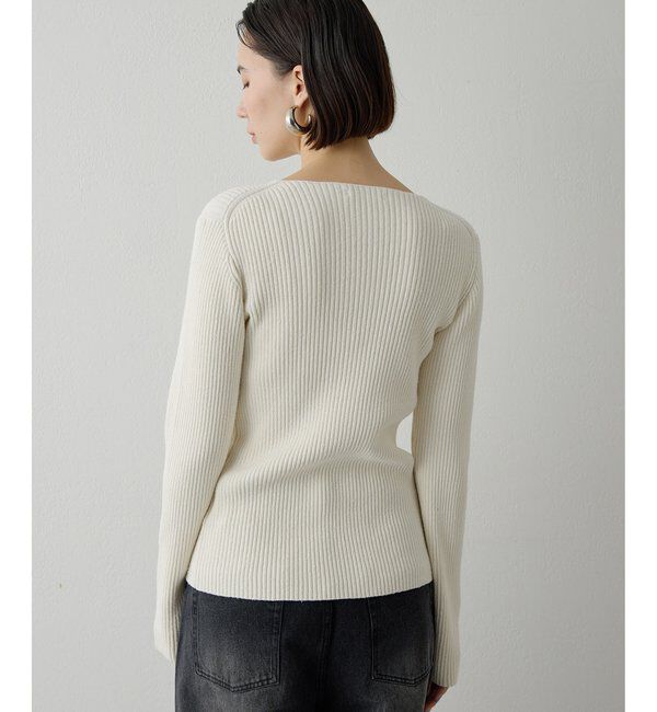  「RAW SILK リブカーディガン」|ニット・セーター|