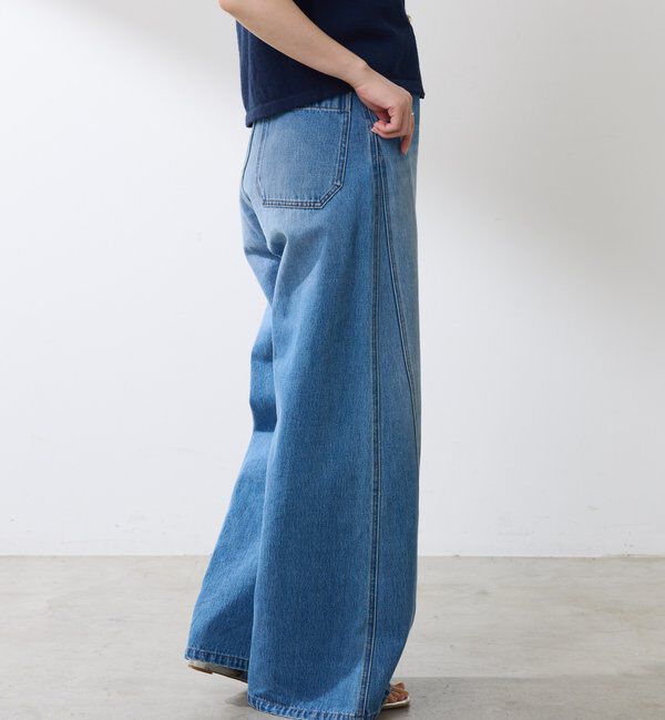  「【ウエスト調整できる】Q.anos ルーズアジャストデニム」|デニム|