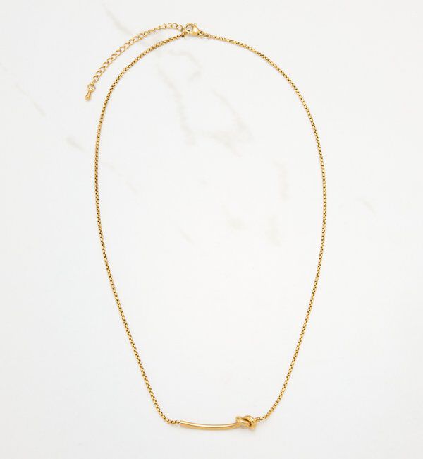  「【PAPILLONNER/パピヨネ】ステンレスノットバーネックレス」|リング|