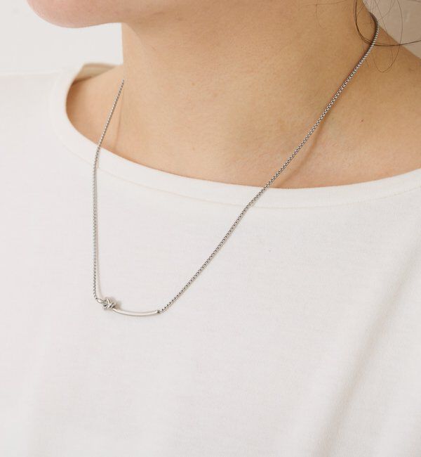  「【PAPILLONNER/パピヨネ】ステンレスノットバーネックレス」|リング|シルバー