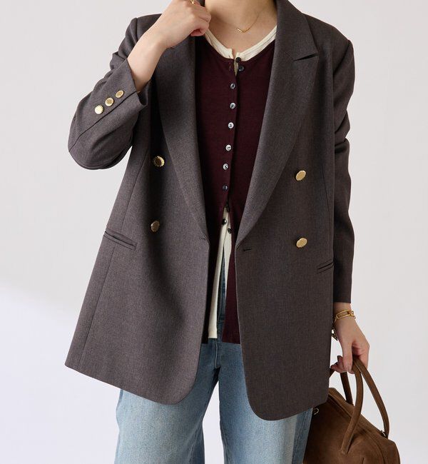  「ウールライクダブルジャケット」|デニムジャケット|