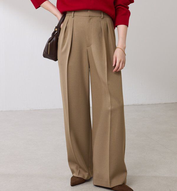  「ウールライクタックパンツ」|チノ|