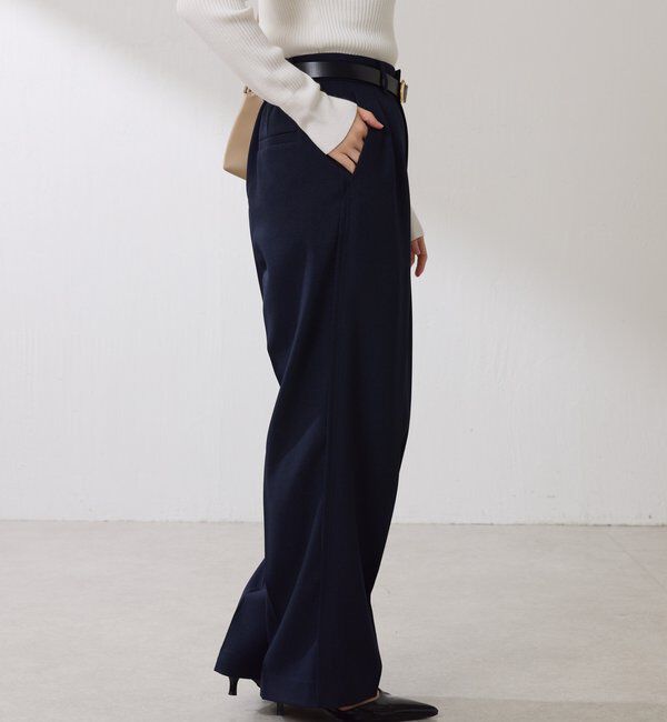  「ウールライクタックパンツ」|チノ|