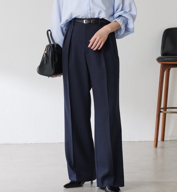  「ウールライクタックパンツ」|チノ|