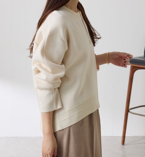 「スウェットライクラウンドヘムニット」|ニット・セーター|