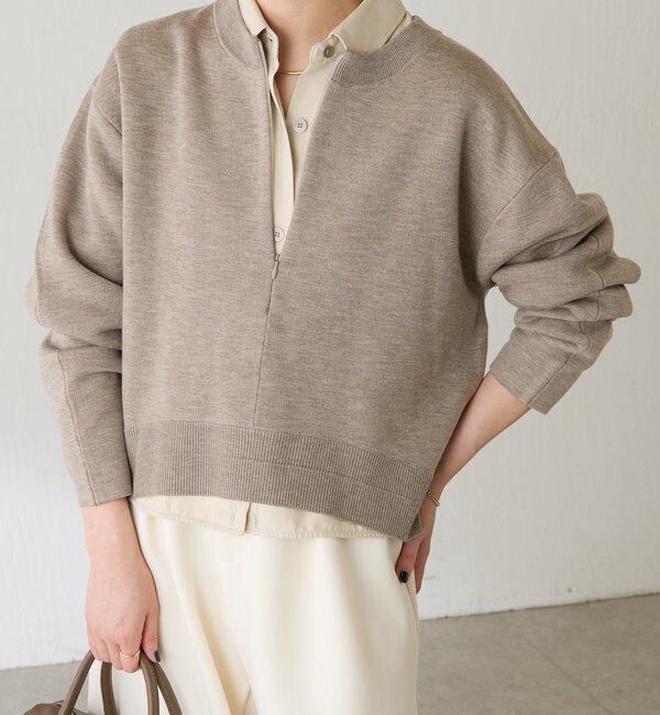  「スウェットライクラウンドヘムニット」|ニット・セーター|
