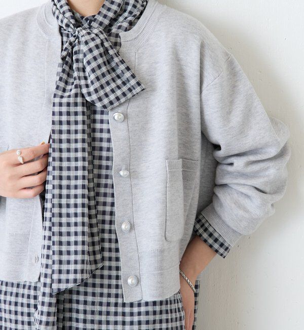  「スキッパースウェットライクカーディガン」|ニット・セーター|