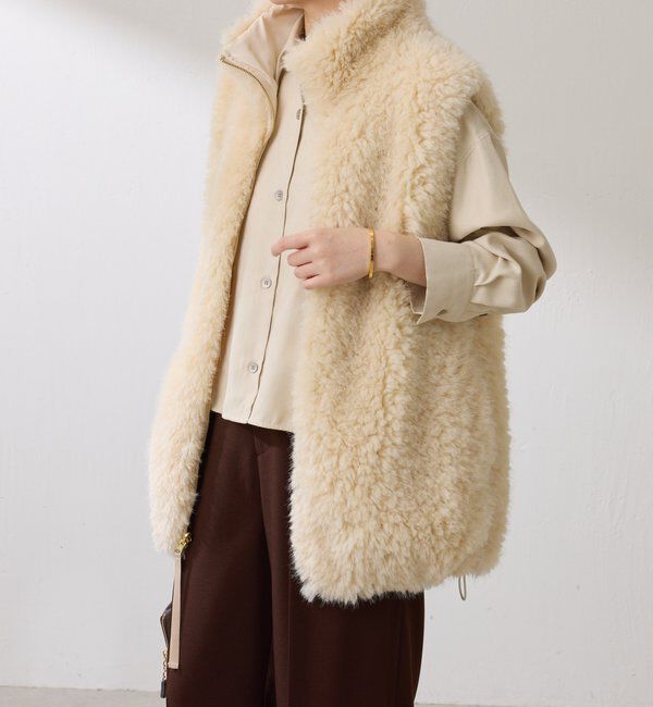  「ミックスファーベスト」|ベスト・ジレ|