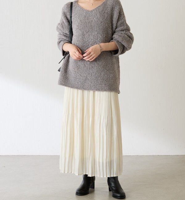  「フィラメントサテンプリーツスカート」|スカート|