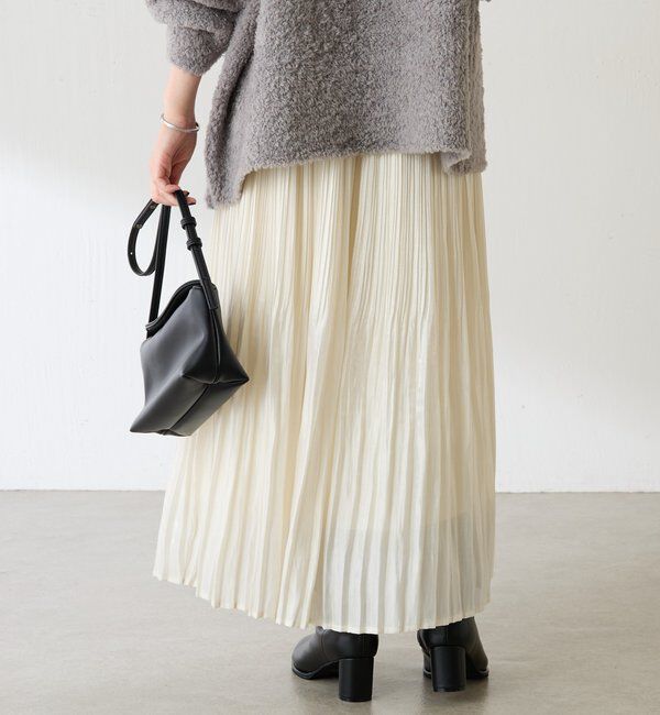  「フィラメントサテンプリーツスカート」|スカート|