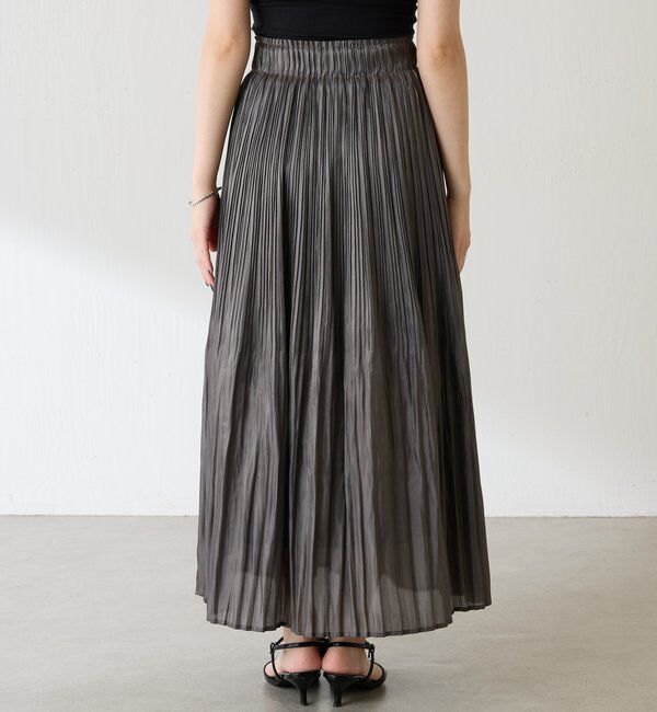  「フィラメントサテンプリーツスカート」|スカート|