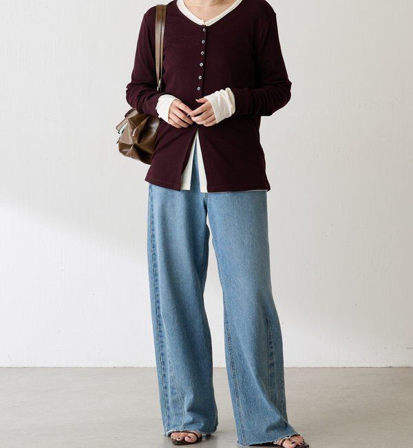  「コンパクトVネックカーディガン」|Tシャツ・カットソー|