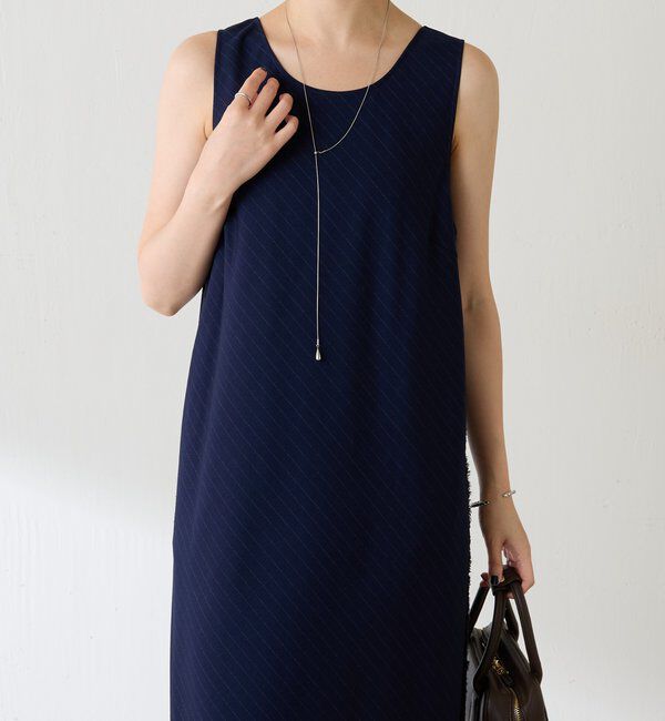  「バイアスストライプジャンパースカート」|ワンピース|