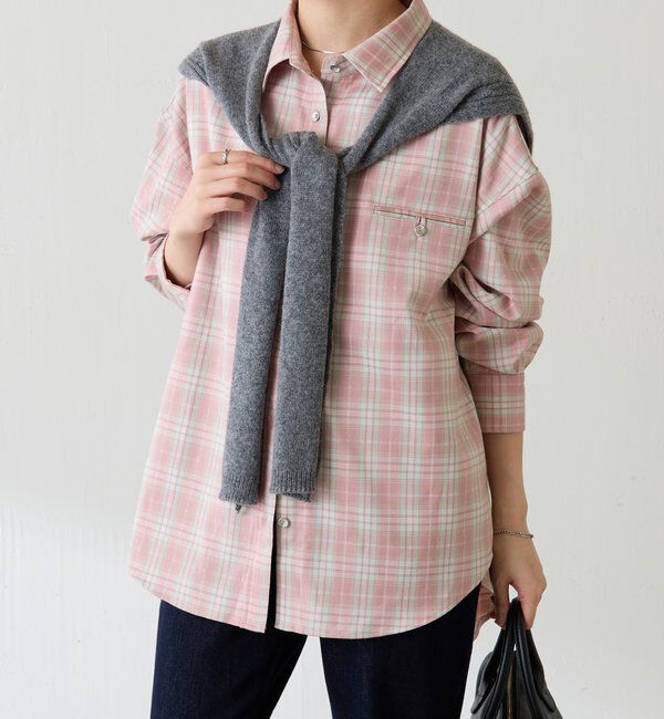  「メタルボタンチェックシャツ」|シャツ・ブラウス|
