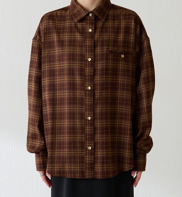  「メタルボタンチェックシャツ」|シャツ・ブラウス|
