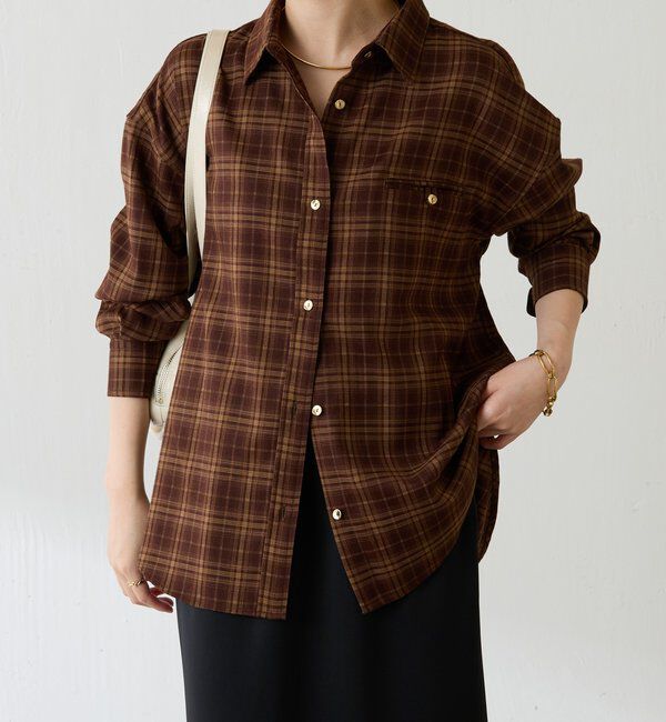  「メタルボタンチェックシャツ」|シャツ・ブラウス|