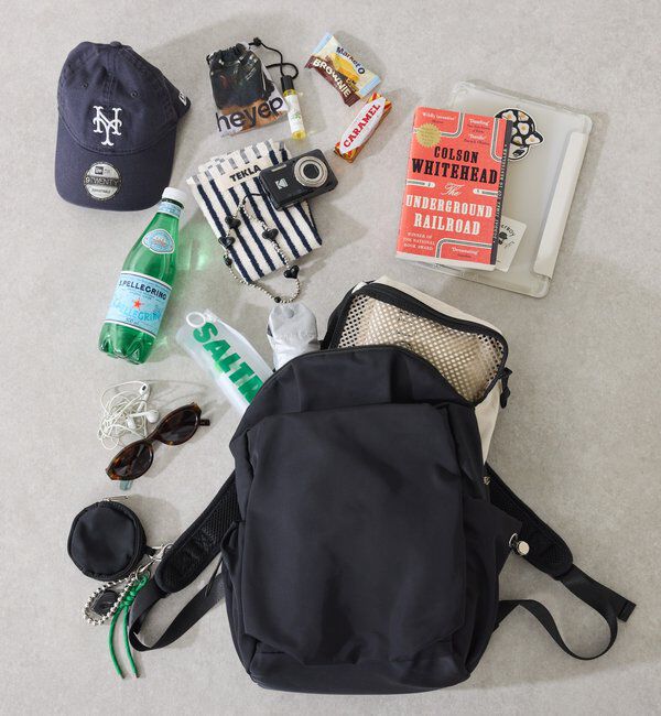  「【強撥水/大容量/PC収納ポケット付】撥水10ポケットリュック」|トートバッグ|ブラック