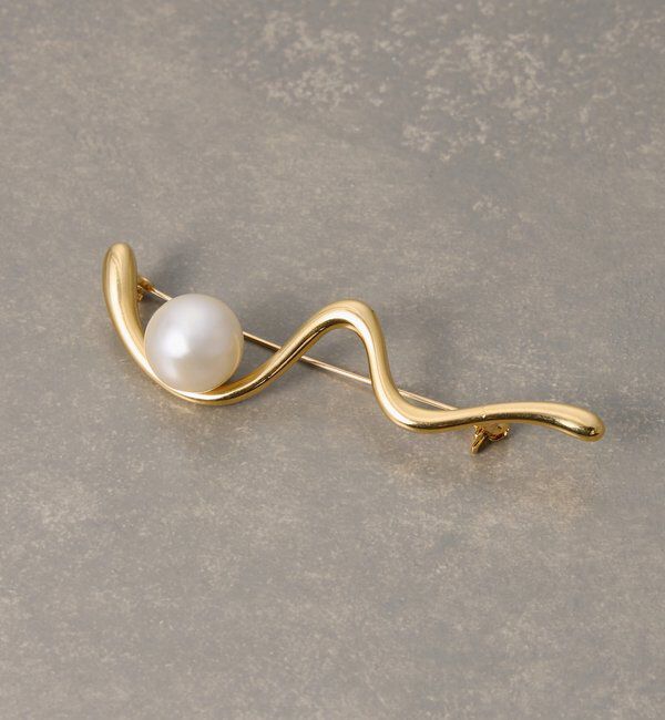  「【PAPILLONNER/パピヨネ】ウェーブパールブローチ」|リング|