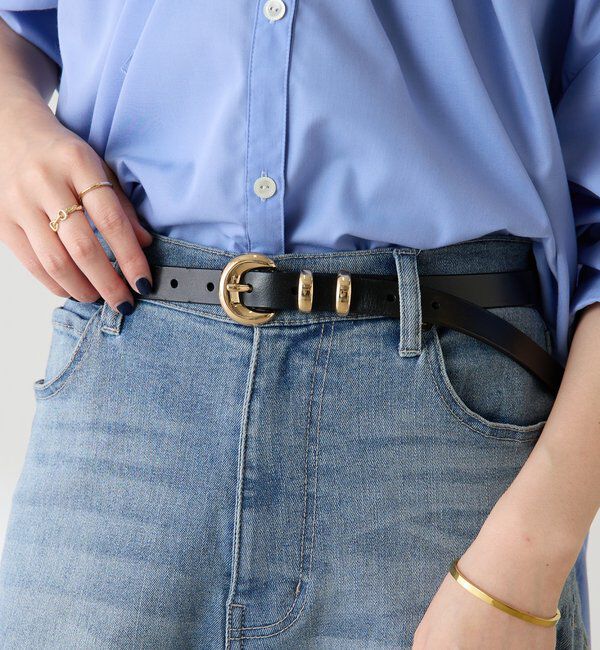  「【PAPILLONNER/パピヨネ】ラウンドバックルベルト」|ベルト|