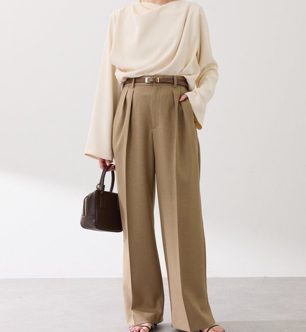  「フロントドレープブラウス」|シャツ・ブラウス|