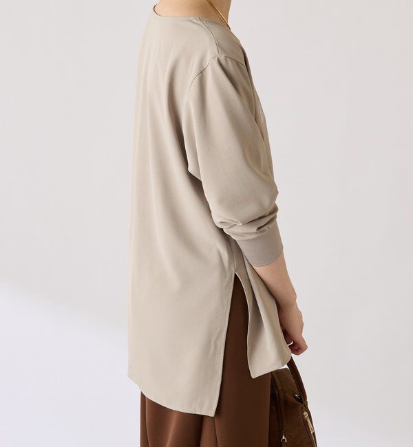  「フロッキーロゴ袖リブロンT/Tブラウス」|Tシャツ・カットソー|