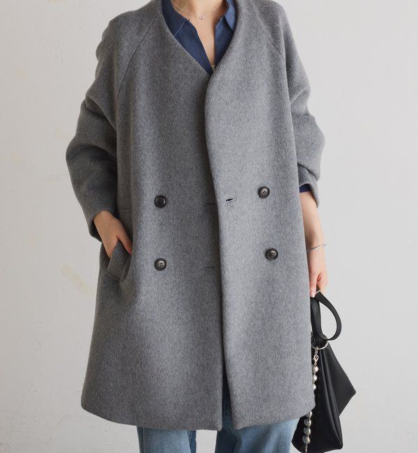  「ノーカラーダブルコート」|その他|