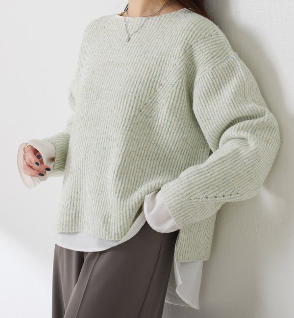  「ラメノット2WAYニット」|ニット・セーター|オフホワイト