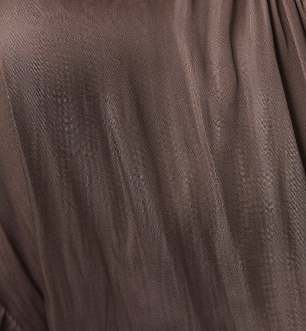  「割繊サテンスキッパーブラウス」|シャツ・ブラウス|