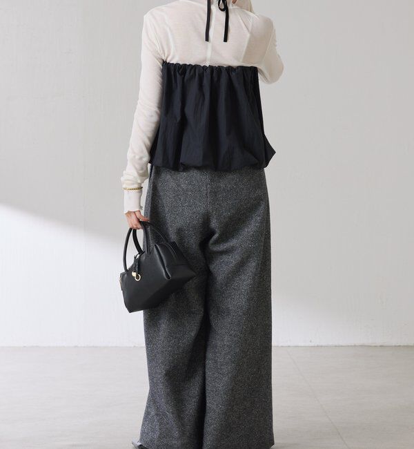  「ツイードタックワイドパンツ」|チノ|