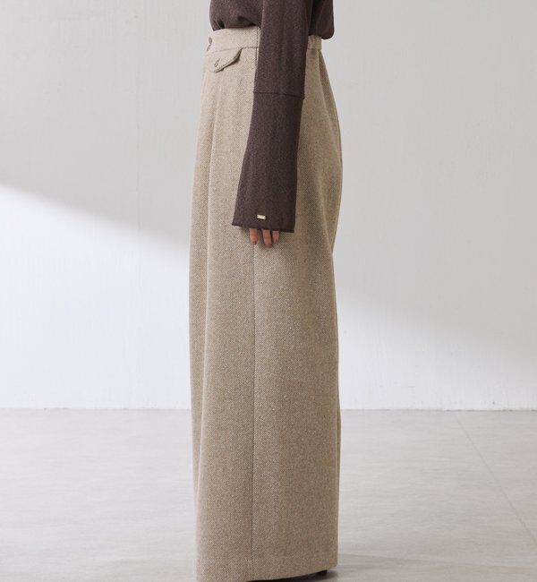  「ツイードタックワイドパンツ」|チノ|