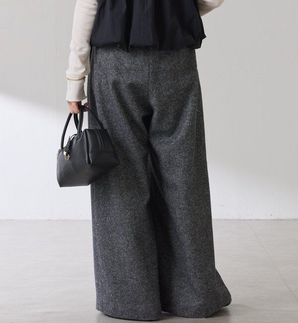  「ツイードタックワイドパンツ」|チノ|