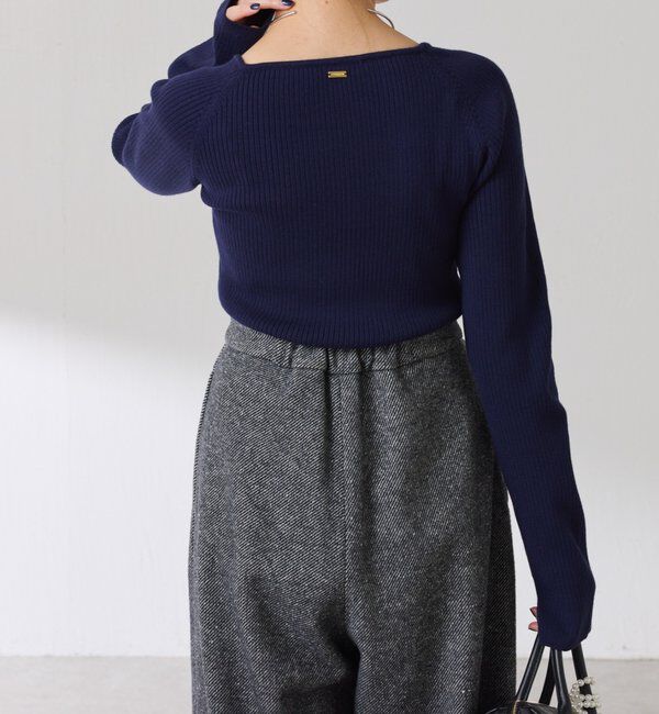  「深スクエアリブニット」|ニット・セーター|