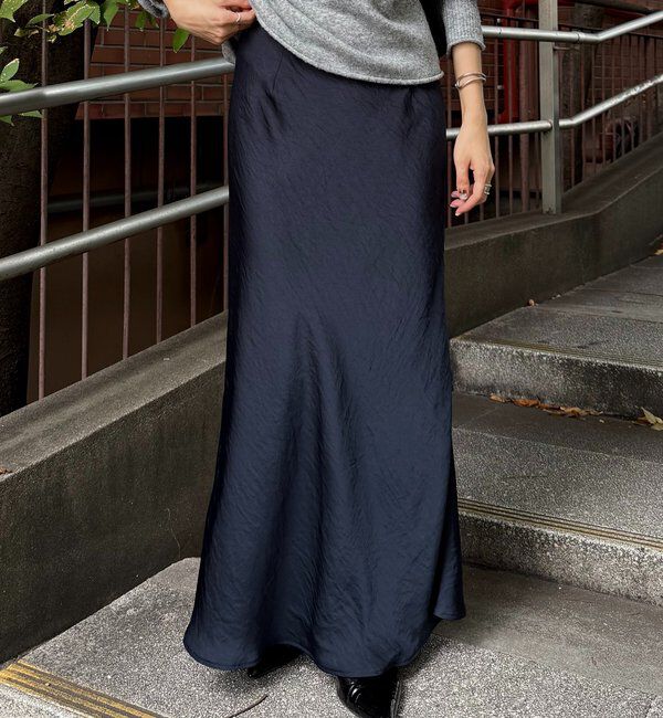  「【IDE監修大きめサイズ/WEB限定リバイバル】サテンマーメイドスカート」|スカート|