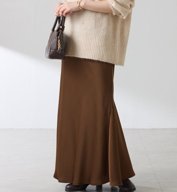  「【IDE監修大きめサイズ/WEB限定リバイバル】サテンマーメイドスカート」|スカート|