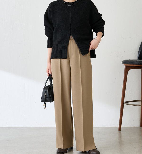  「ウールライクストレートパンツ」|チノ|