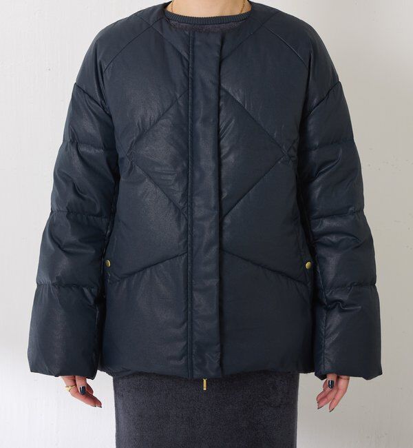  「【マット見え/軽量コート】ライトエンボスノーカラーダウン」|その他|