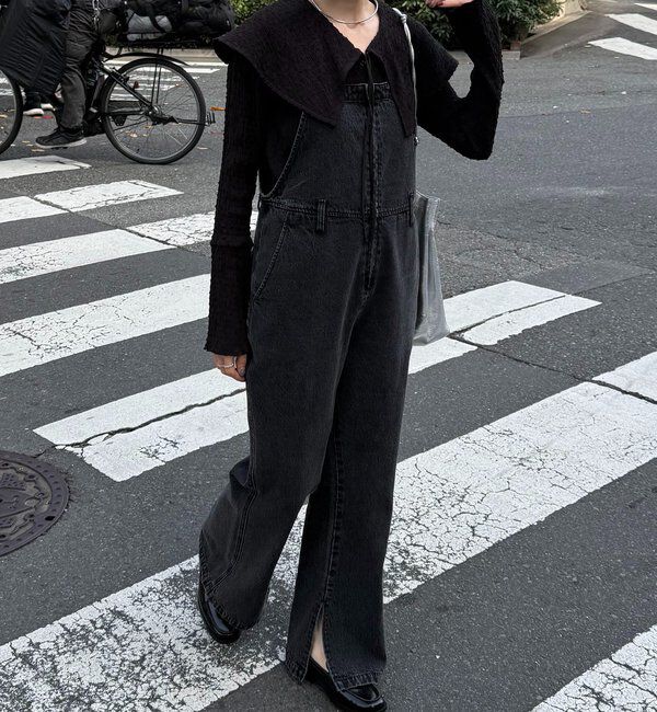  「Q.anos フレアデニムロンパース」|ワンピース|