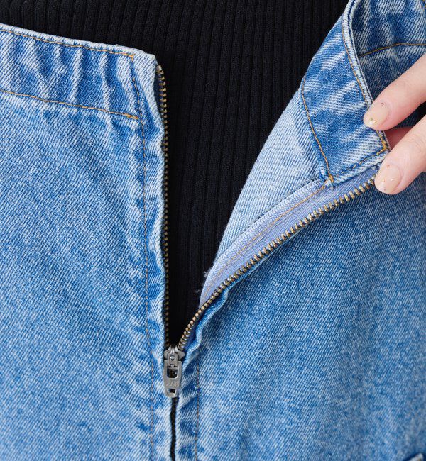  「Q.anos フレアデニムロンパース」|ワンピース|