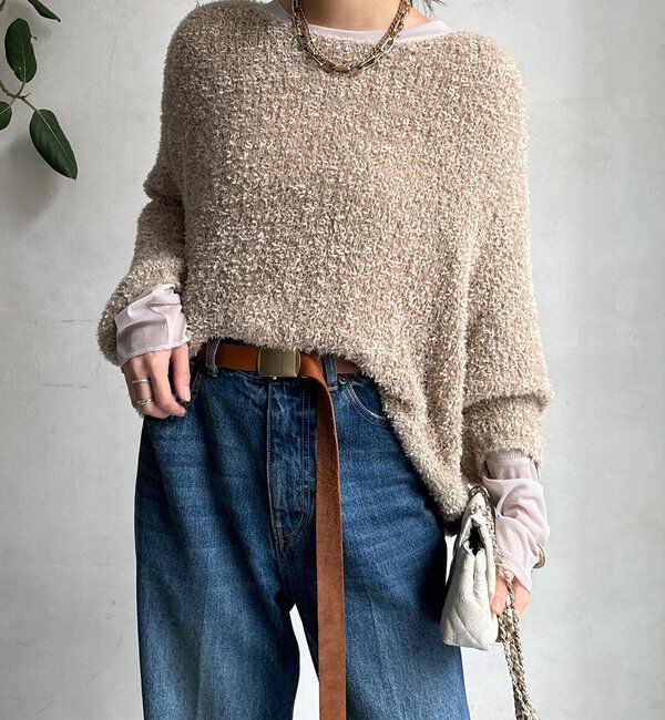  「【柔らかい着心地】袖シアーリブTEE」|Tシャツ・カットソー|