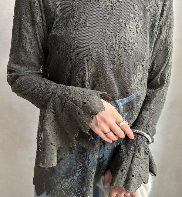  「レースフレアブラウス」|シャツ・ブラウス|