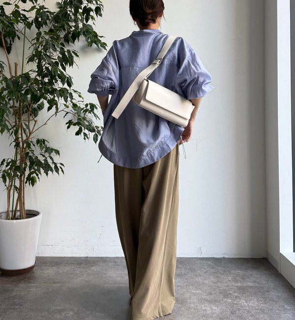  「ビンテージ風タックワイドドロストパンツ」|チノ|