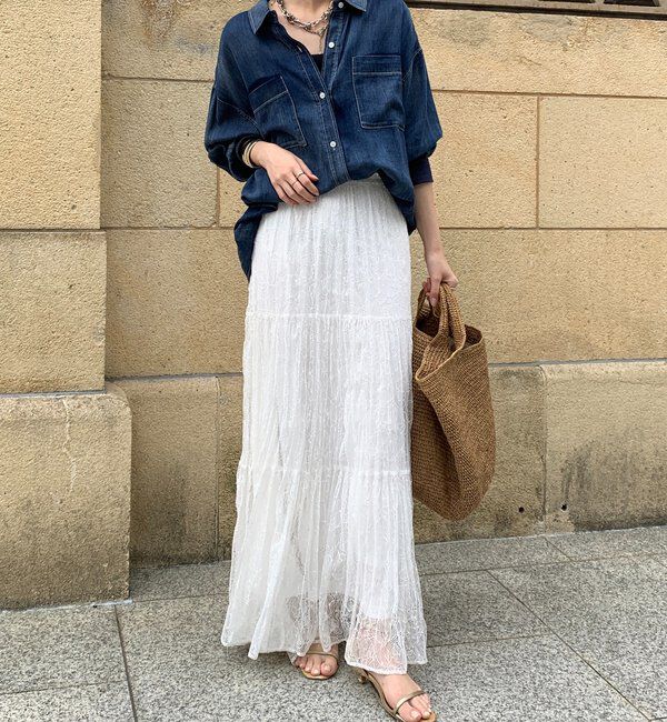  「袖リブシアーデニムシャツ」|シャツ・ブラウス|