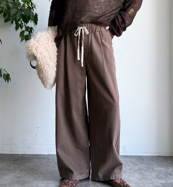  「【新色追加】デニムワイドイージーパンツ」|デニム|