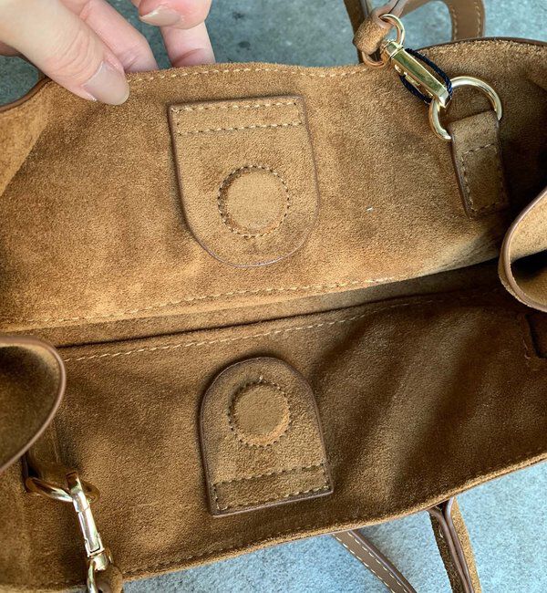  「フェイクスエードスクエアバッグ」|トートバッグ|