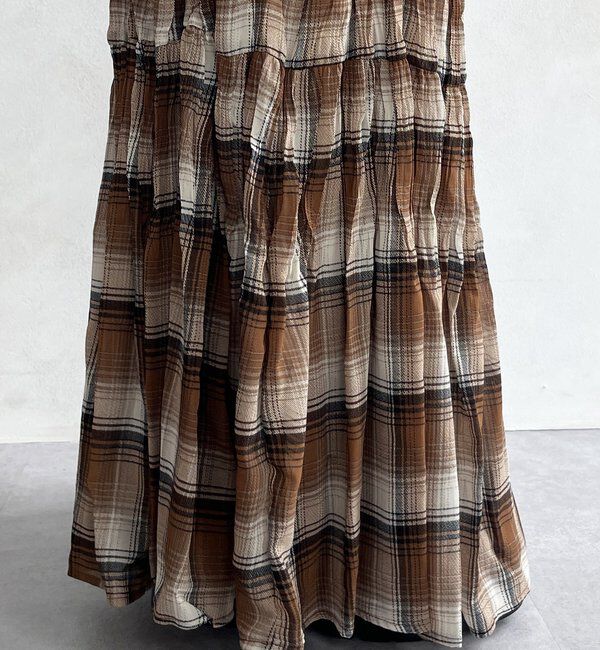  「チェックワッシャースカート」|スカート|