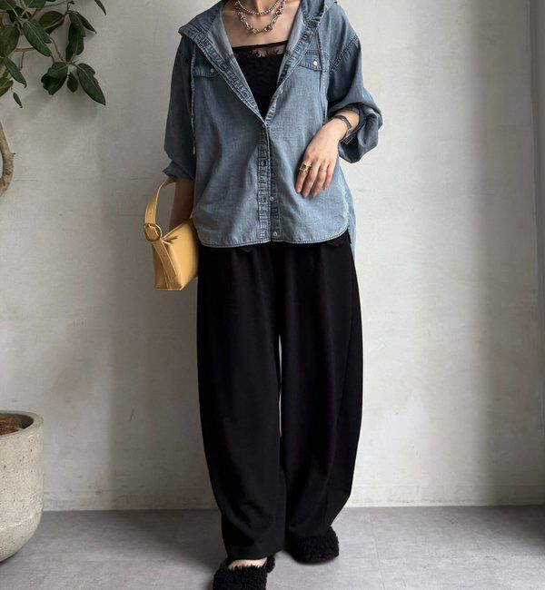  「シアーデニムフーディーシャツ」|シャツ・ブラウス|